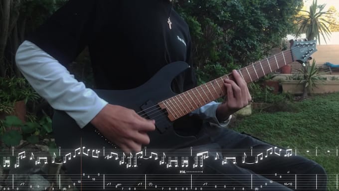 transcribe music into guitar or bass tabs