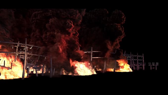 create realistic vfx fire, explosion, compositing, cgi, blood effect, 3d model