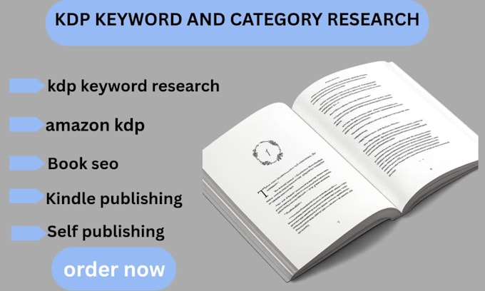 do amazon KDP keywords, category, write and do  research for your kd
