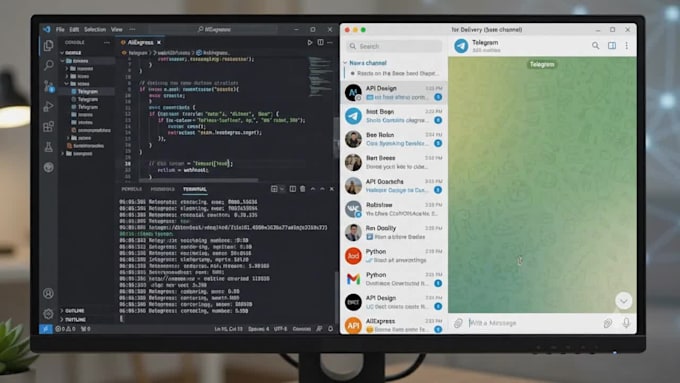 build a custom telegram automation bot or API integration