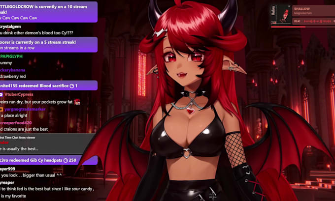 create a custom 3d vtuber model full rigging, vrm, and streaming