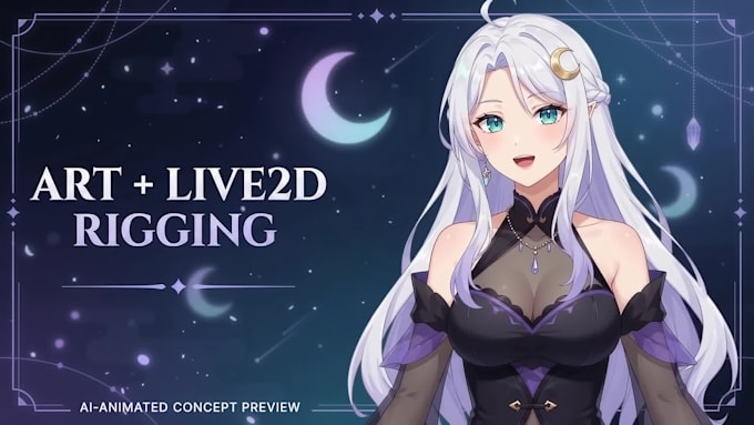 create a custom 2d vtuber model with live2d rigging