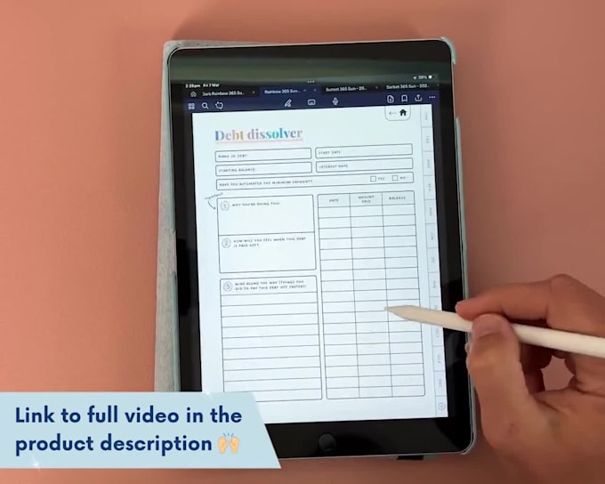 design editable digital 2026 adhd planner hyperlink planner self care ebook