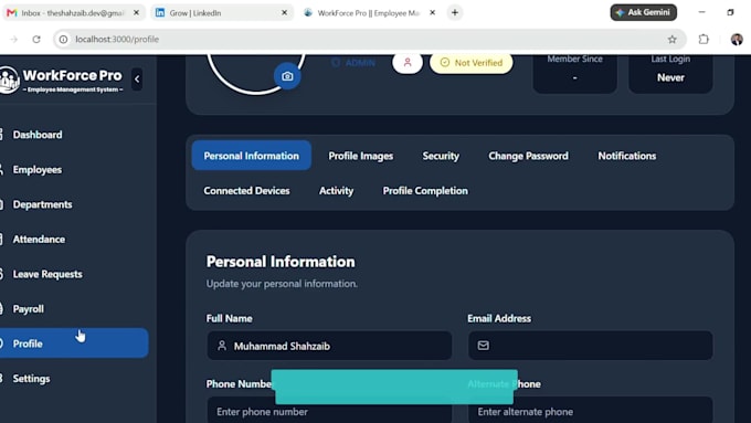 build a modern react admin dashboard with API integration