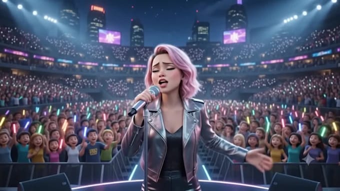 create a 3d music video, music visualizer, and animated teaser