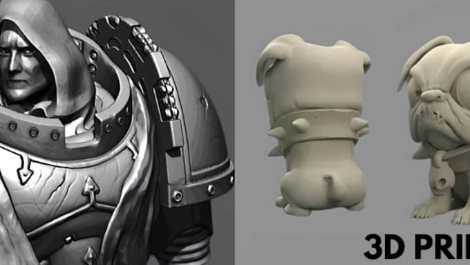 do 3d modeling and 3d sculpting for 3d printing stl