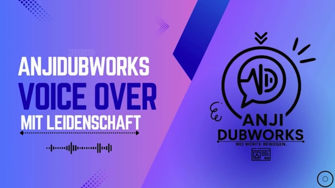 do a professional german voice over for your project