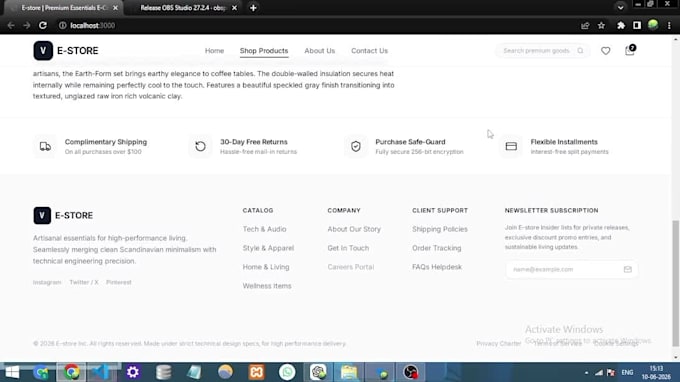build a responsive website using react with typescript, PHP