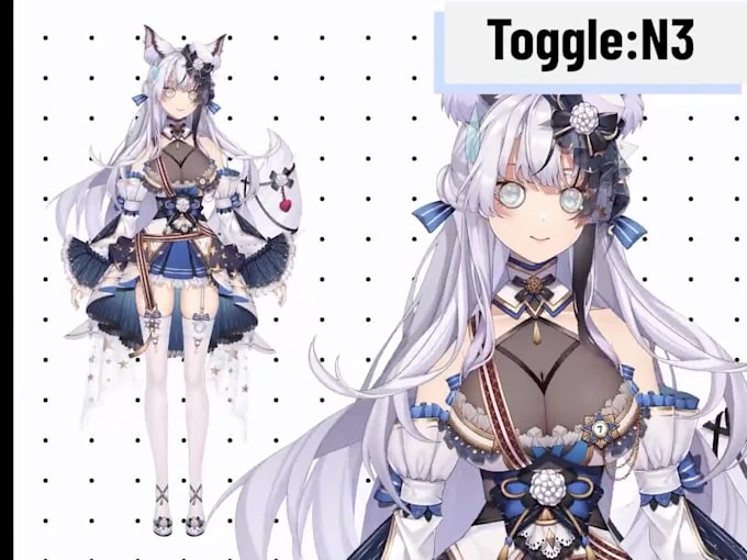 design a custom 2d, 3d vtuber avatar, vtuber rigging lived 2d vtuber commission