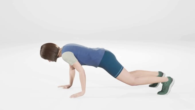 create 3d gym animation and fitness exercise animation loops