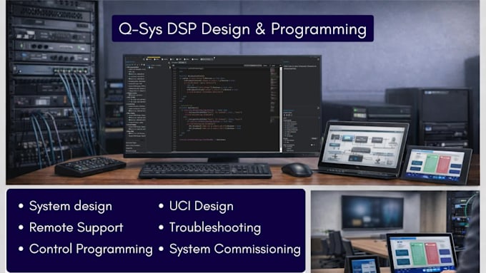 design, program, and troubleshoot q sys dsp and control systems