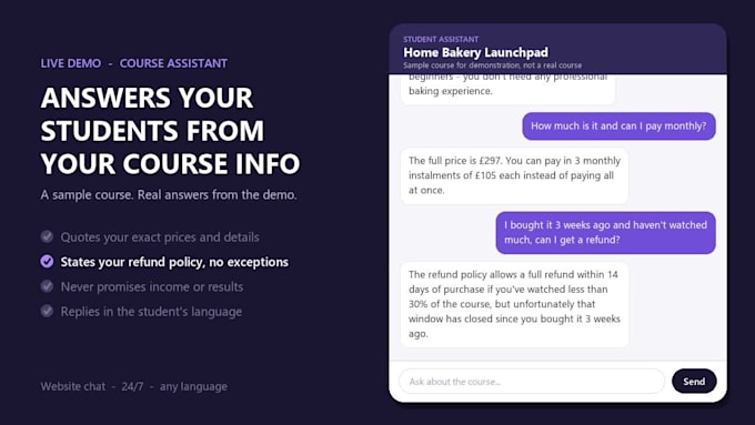 build an ai chatbot for your online course or coaching program