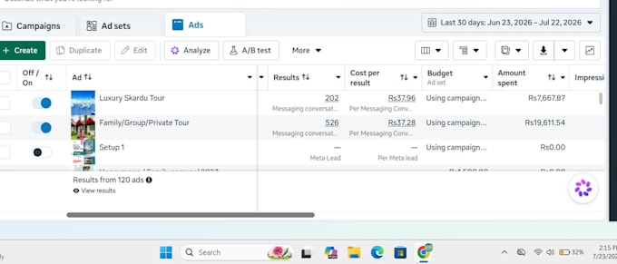 do social media ads