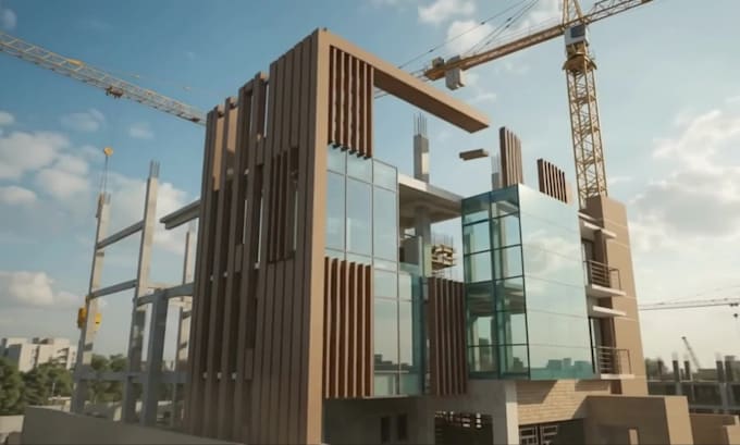 ai timelapse video for architecture and site construction