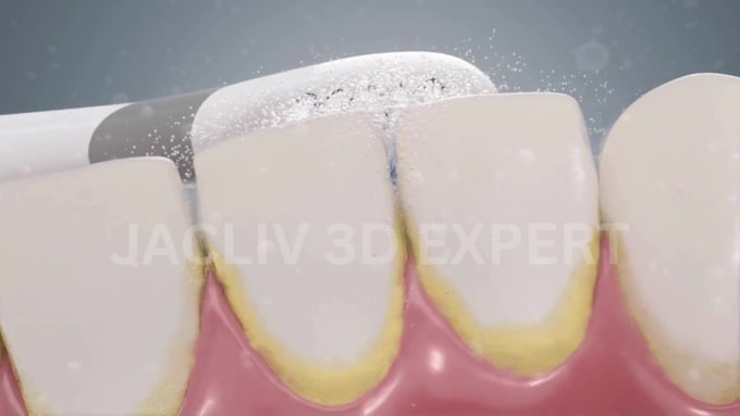 do 3d toothbrush animation dental product explainer, oral care technology video