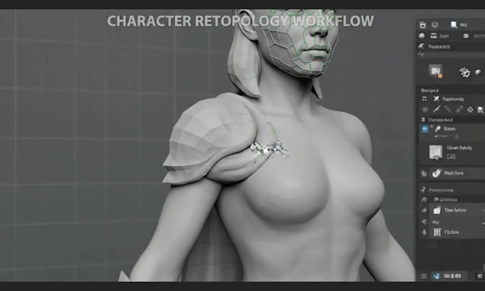do uv mapping retopology 3d model cleanup texture bake 4k rendering services