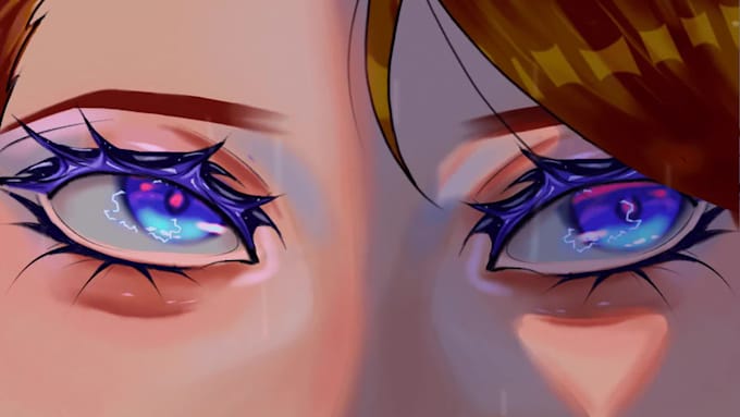 eye animation, brightness and movement
