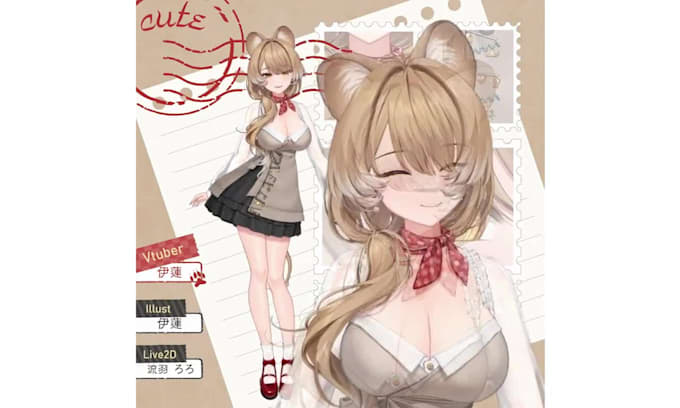 design and rig live 2d vtuber model 2d vtuber model pngtuber 3d vtuber live2d