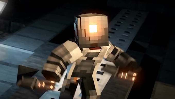 create 3d professional minecraft cinematic animation 3d minecraft intro