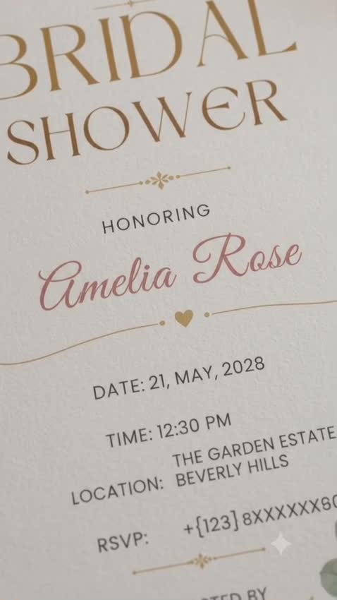 design elegant editable bridal shower invitation template