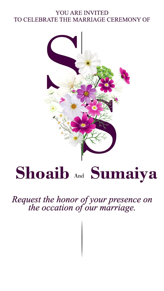 create islamic wedding video invitation, animated invitation card