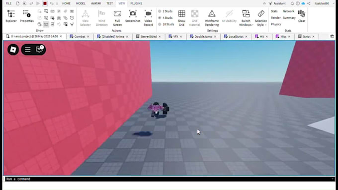 create custom roblox vfx, combat abilities, roblox map, animation