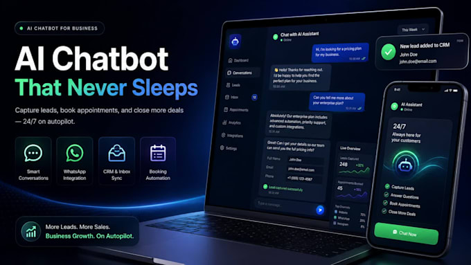build ai chatbot, customer service, lead generation, whatsapp bot