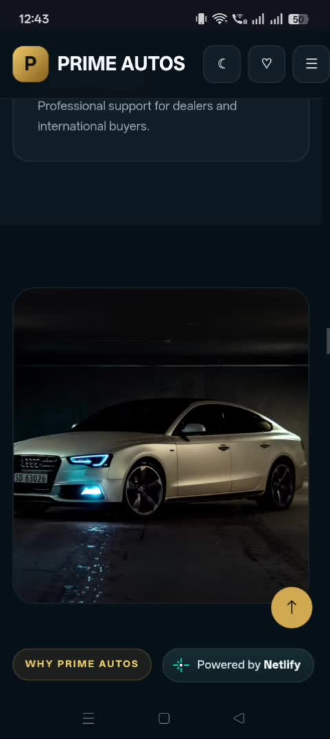 built a modern car dealership website