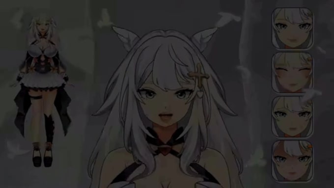 draw and rig live2d vtuber model vtuber rigging vtuber avatar anime vtuber model