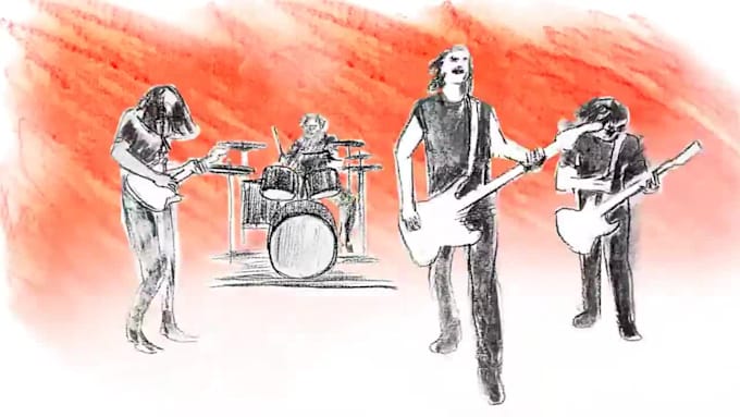 create viral hand drawn animated music video