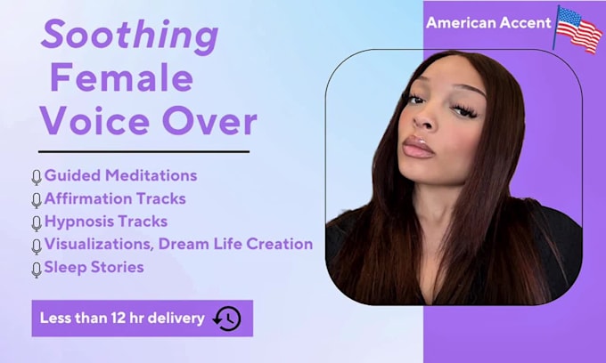 record a female voice over for meditation, affirmations, hypnosis