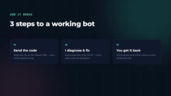 fix and debug your existing telegram bot