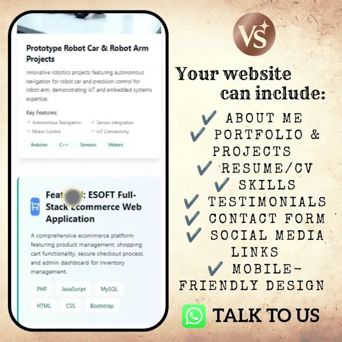 design portfolio website or personal website