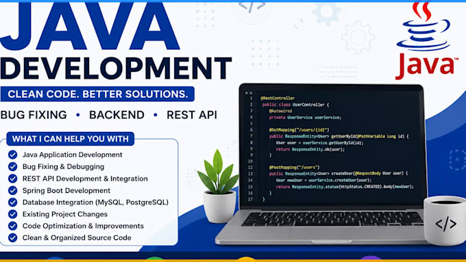 develop java applications and fix java bugs professionally