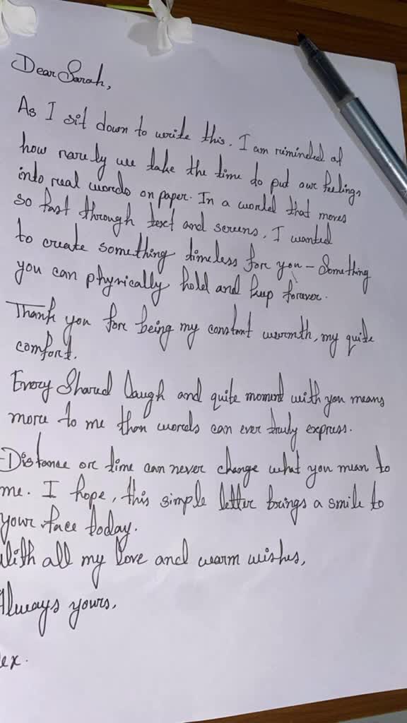write neat and aesthetic handwritten letters,thank you notes,and documents