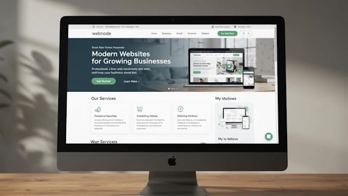 webnode website redesign modern responsive business website revamp UI UX design