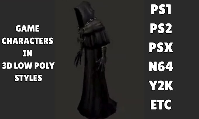 create rig animate creepy 3d low poly ps1 psx ps2 horror style character model