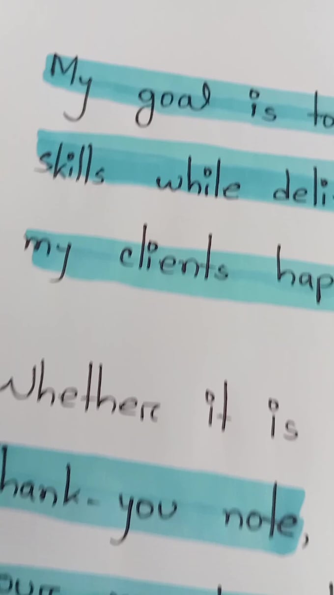 write letters or notes in beautiful handwriting
