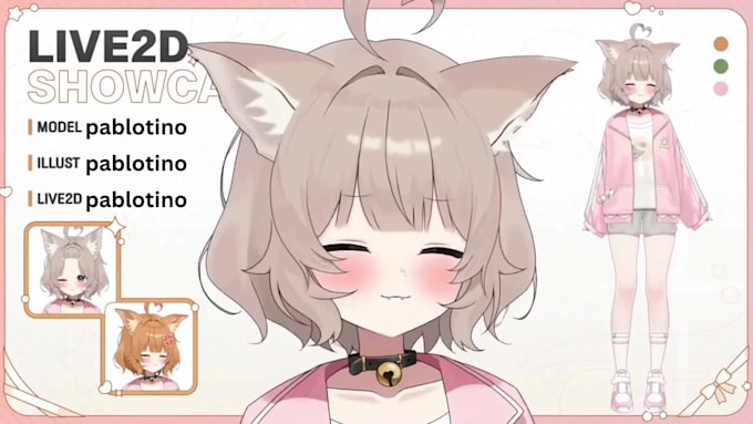 customize vtuber model character live2d model 2d vtuber rigging for streaming