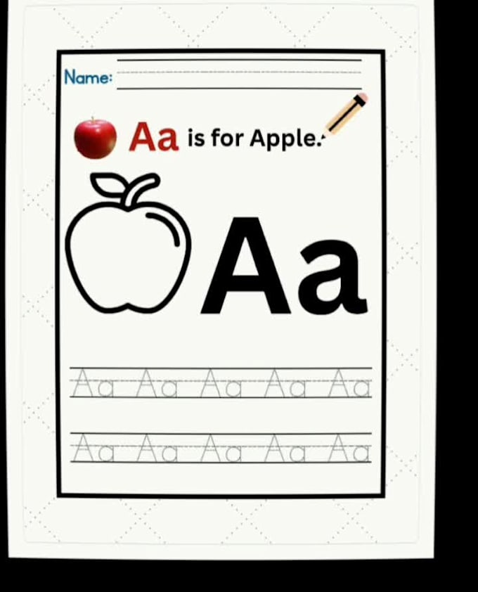 make an a to z alphabet fun include object color and trace