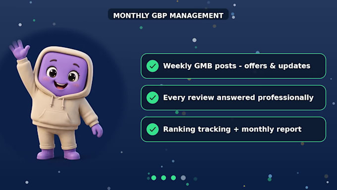 do monthly google business profile management and gmb posts for local seo