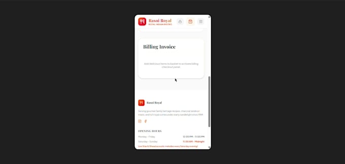 build a modern restaurant website with online ordering