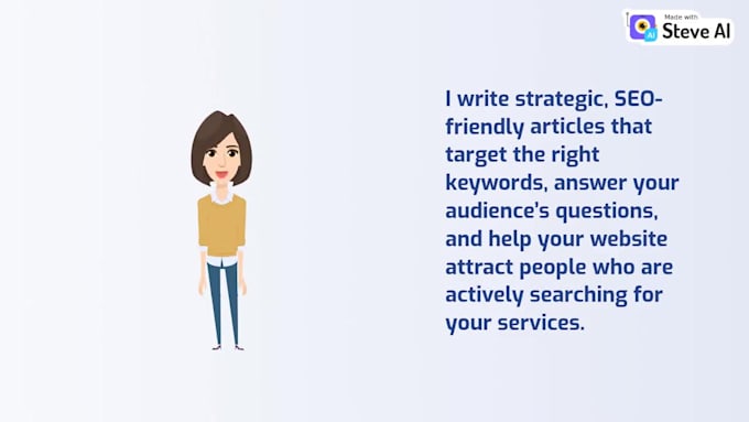 write SEO articles and blog posts