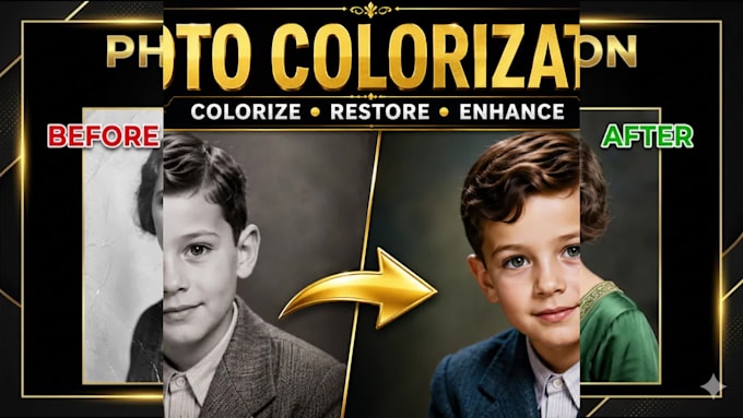 professional photo colorization and enhancement