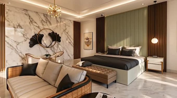 do modern interior design, living room, dining, kitchen