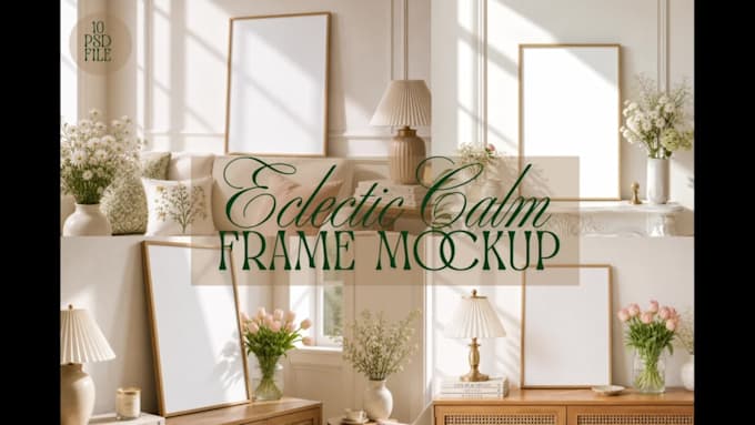 create canvas mockup or wall art mockup design for you