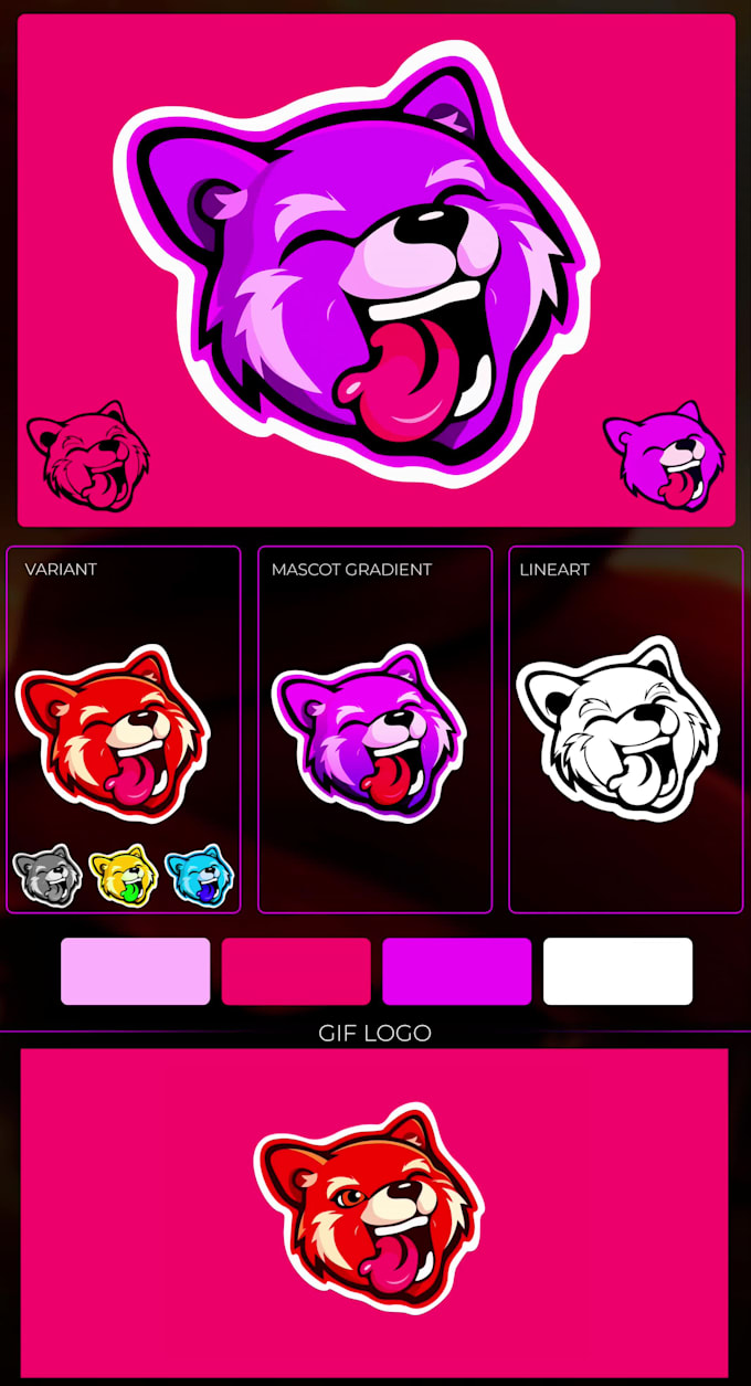 design a custom mascot logo with lettering