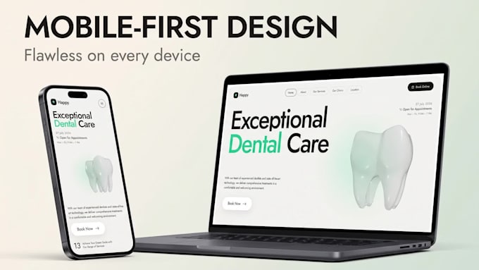 design and develop a dental clinic website for dentists and orthodontists