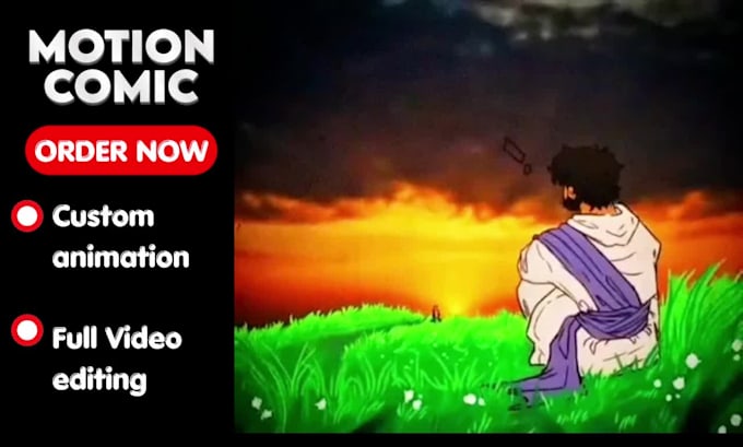 create a cinematic motion comic or 2d webtoon trailer