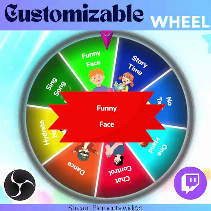 a custom spin wheel widget for twitch and youtube